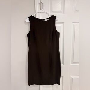 100% silk Classic Brown sleeveless Mini Dress